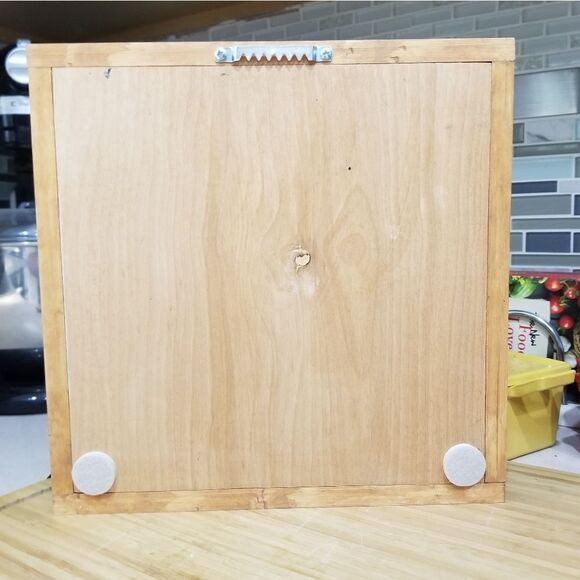 EAT Drink Give Thanks Framed Wood Sign Thanksgiving Holiday Decor Farmho… - Picture 3 of 5